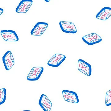 Futuristic viewfinder isometric icon seamless pattern Stock Illustration