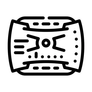 Futuristic viewfinder line icon vector illustration Stock Illustration