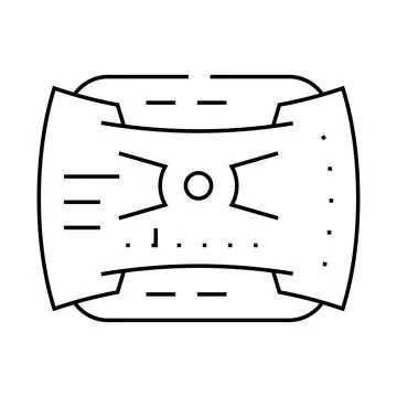 Futuristic viewfinder line icon vector illustration Stock Illustration