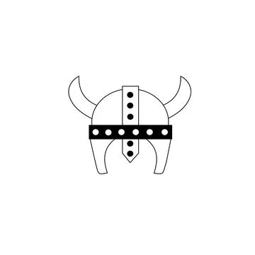 Futuristic viking helmet. Stock Illustration