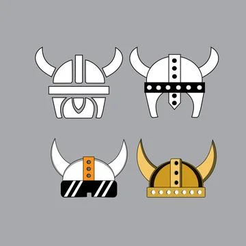 Futuristic viking helmet. Stock Illustration