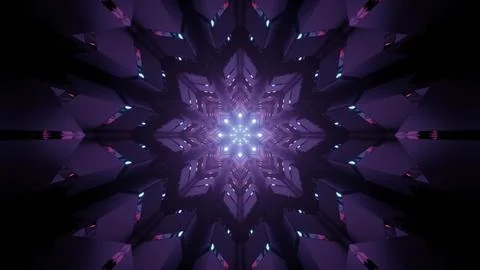 Futuristic violet geometric pattern 3d illustration Stock Illustration