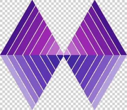 Futuristic Violet Neon Tech Logo Art 库存插图