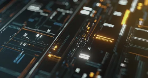 Futuristic virtual CPU processor on cryptography concept. Stock Footage 155210933