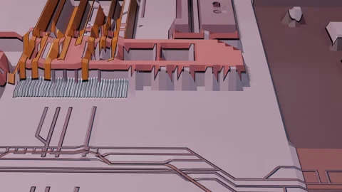 Futuristic virtual CPU processor on cryptography concept. Abstract Big data v Stock Footage 156785698