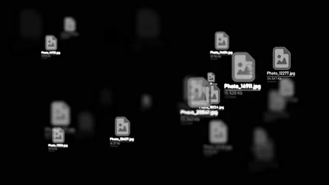 Futuristic virtual file storage flytrough Stock Footage 94581372