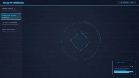 Futuristic Virtual Reality Engineering Training Interface Stock Footage 346978390