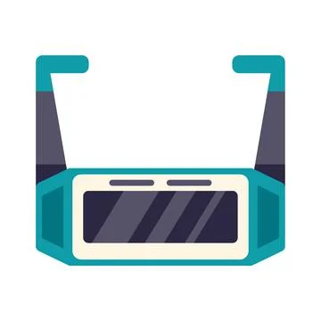 Futuristic virtual reality headset device illustration イラスト素材