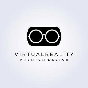 Futuristic, virtual reality logo vector illustration design graphic Stock Illustration