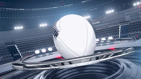 Futuristic, virtual studio background. CG animated, ideal for scifi tv sport Video stock 203941292