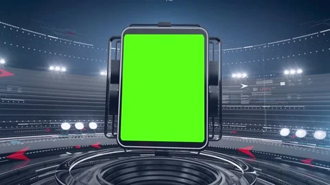 Futuristic, virtual studio background. CG animated, ideal for scifi tv sport Video stock 203941295