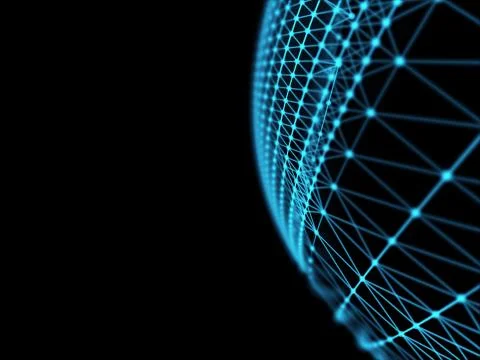 Futuristic virtual technology background, digitally generated image. Stock Illustration