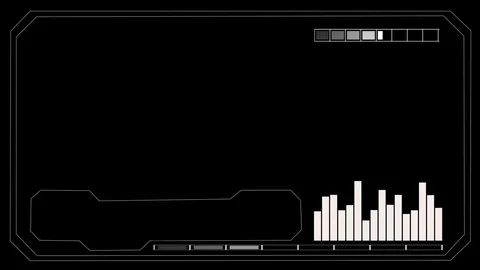 Futuristic virtual user interface HUD and a set of infographic elements. Stock Footage 84377501