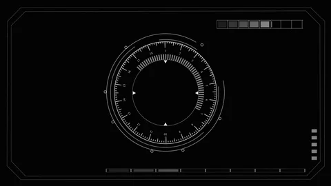 Futuristic virtual user interface HUD and a set of infographic elements. Stock Footage 84378010