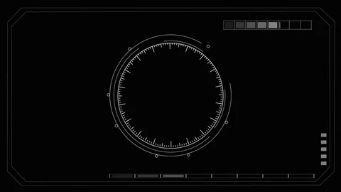 Futuristic virtual user interface HUD and a set of infographic elements. Vídeo Stock 84378739