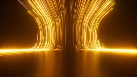 A futuristic visualization of big data flow and information streaming Stock Footage 323313820