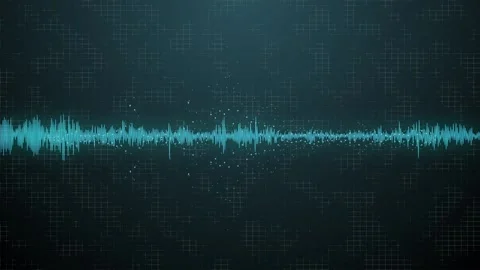 Futuristic visualization of the sound waveform Video stock 119478022