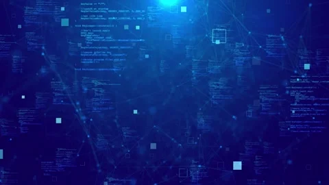 Futuristic Visualization Use of Coding Plexus Network Pattern Stock Footage 314195577