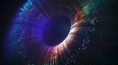 Futuristic VJ motion graphics, beat react EDM seamless loop for club concert and Stock Illustration
