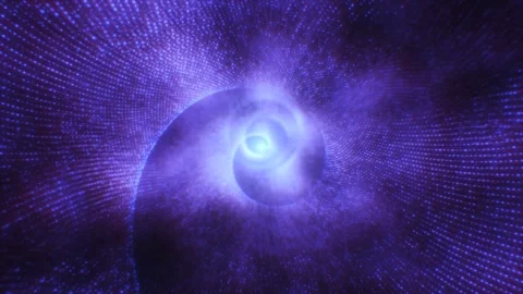 Futuristic vortex tunnel of animated particles fabulous stylish background ba Stock Footage 275370456