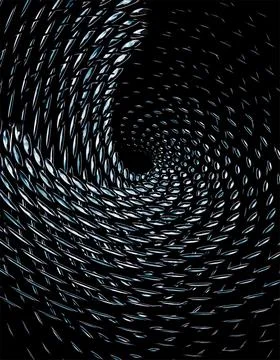 Futuristic vortex whirlpool from outer space representing science technology Stockillustratie