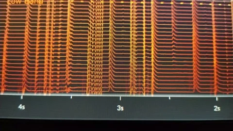 Futuristic Vu Meter, to meassure decibels 스톡 동영상 147102444