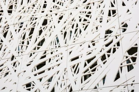 Futuristic wall design in the cobweb form Stock Photos