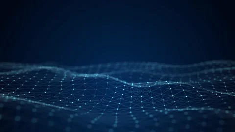 Futuristic wave. 3D visualization of big data. Analytical presentation.3D Stock Footage 155231942