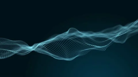 Futuristic wave. 3D visualization of big data. Analytical presentation. Stock Footage 155592487