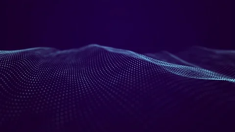 Futuristic wave. Abstract technology background.  Analytical presentation. Stock Footage 155754461