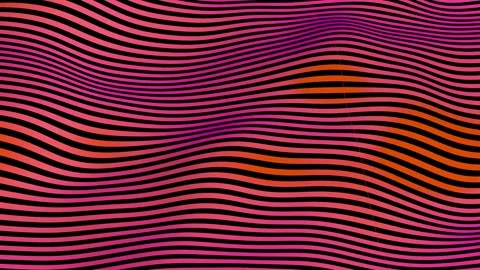 Futuristic Wave Animation On Color Changing Stripes In Motion, 4K Video Stock Footage 273336145