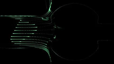 Futuristic wave background with particles, slow motion abstract background Stock Footage 335983728