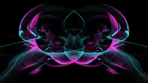 Futuristic wave background with particles, slow motion abstract background Stock Footage 335984472