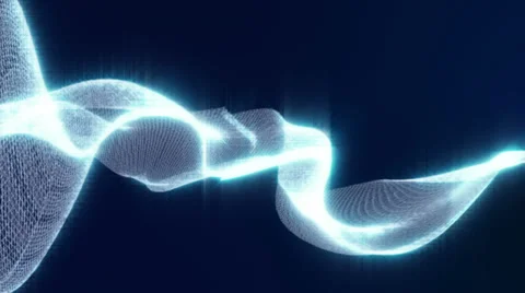 Futuristic wave, digital abstract background, HD 1080p, loop. Stock Footage 27466848