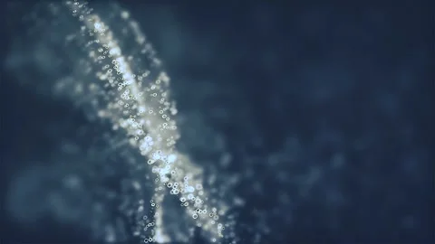 Futuristic wave with dots, big data concept, abstract technology background. Stock Footage 247442585