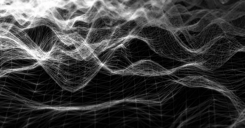 Futuristic Wave of Geometric Line Abstract Background - Creative Design Element Stockbeeldmateriaal 67657948