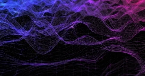 Futuristic Wave of Geometric Line Abstract Background - Creative Design Element 库存影片 67986622