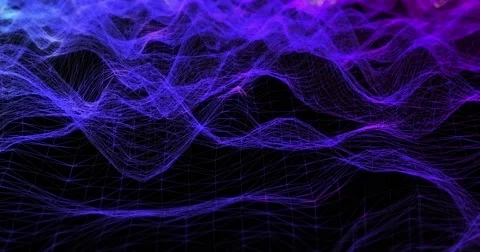 Futuristic Wave of Geometric Line Abstract Background - Creative Design Element Video stock 67989202