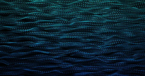 Futuristic Wave of Geometric Line Abstract Background - Creative Design Element Stock-Footage 68024531