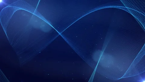 Futuristic Wave Of Geometric Lines With Blinking Particles Stock Footage 142630341
