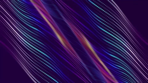 Futuristic wave with many dots. Abstract motion background of colored dots. 4K Stock-Footage 157884836
