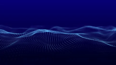 Futuristic wave. Network connection structure in cyberspace. Stock Footage 219317565