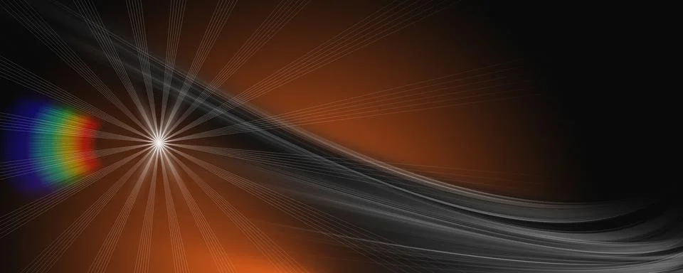 Futuristic wave panorama background design with lights Stock Illustration