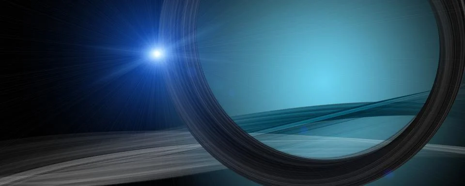 Futuristic wave panorama background design with lights Stock Illustration