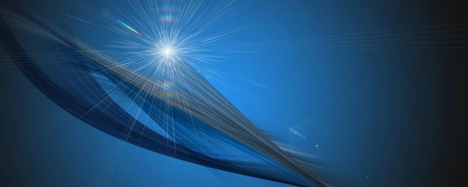 Futuristic wave panorama background design with lights Stock Illustration