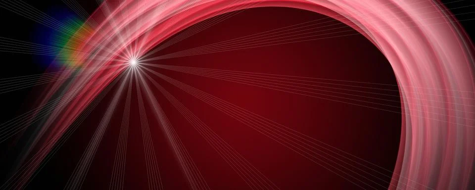 Futuristic wave panorama background design with lights Stock Illustration