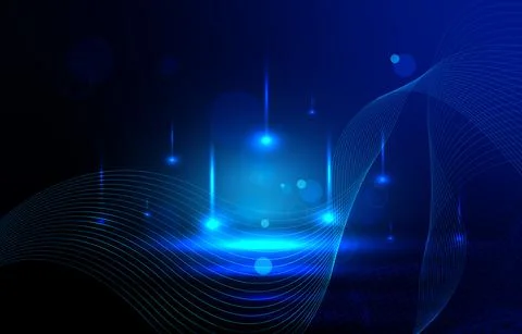 Futuristic Wave Wire Abstract Science Technology Background 스톡 일러스트