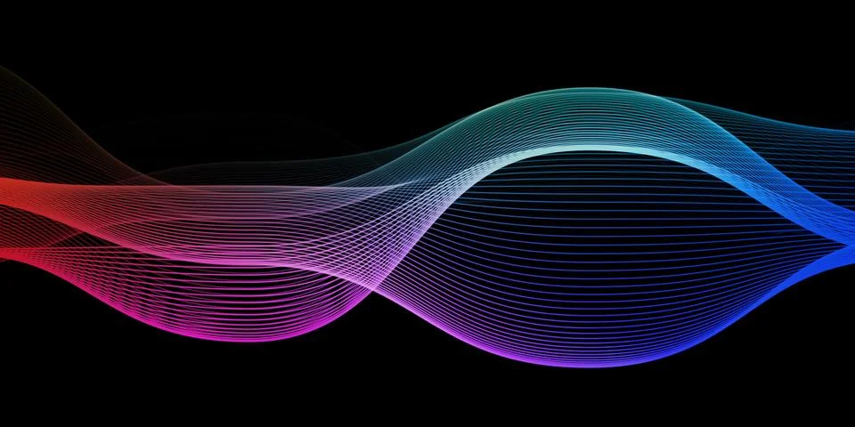 Futuristic Waveforms Stock Illustration
