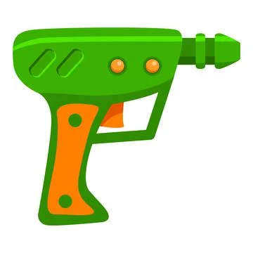 Futuristic weapon blaster. Laser weapon. Child pistol. Stock Illustration