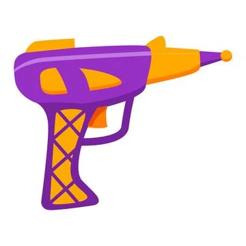 Futuristic weapon. Laser weapon. Child pistol. Design element for websites. Stock Illustration